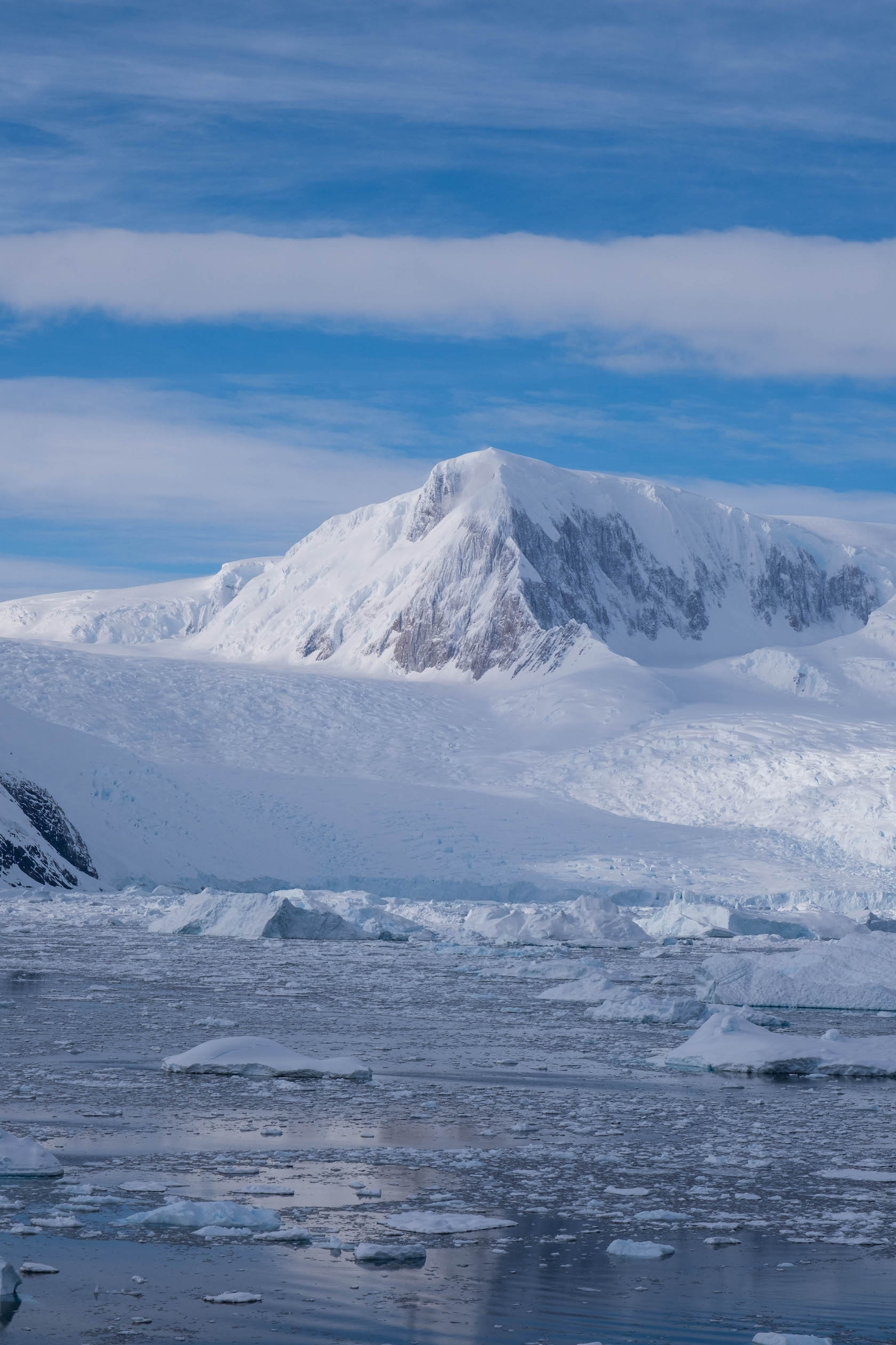 Taking photos in Nekor Harbour in Antarctica 