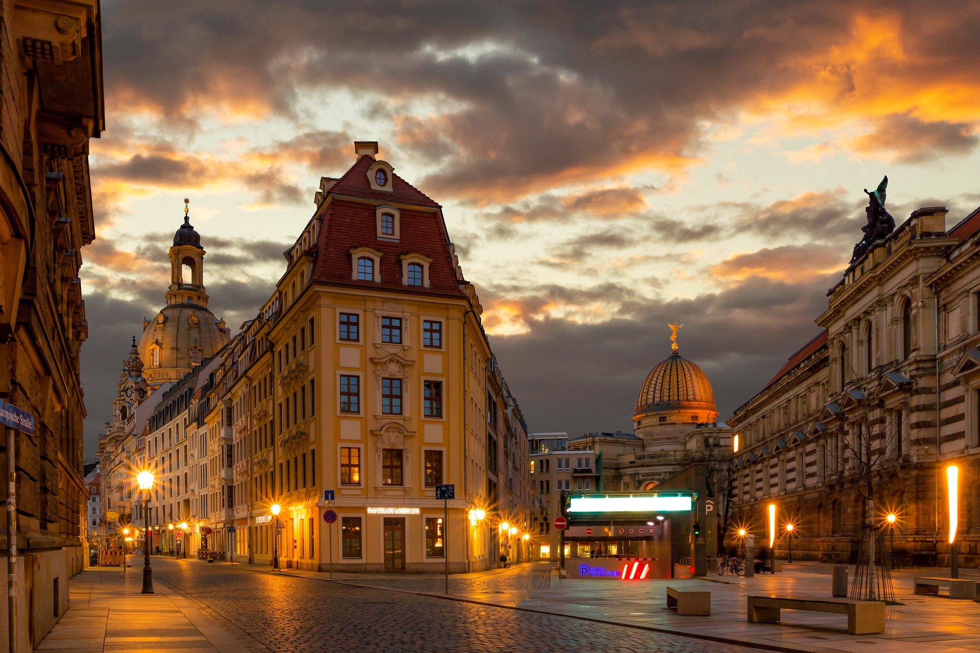 The Historic Dresden On Quiet Winter Morning