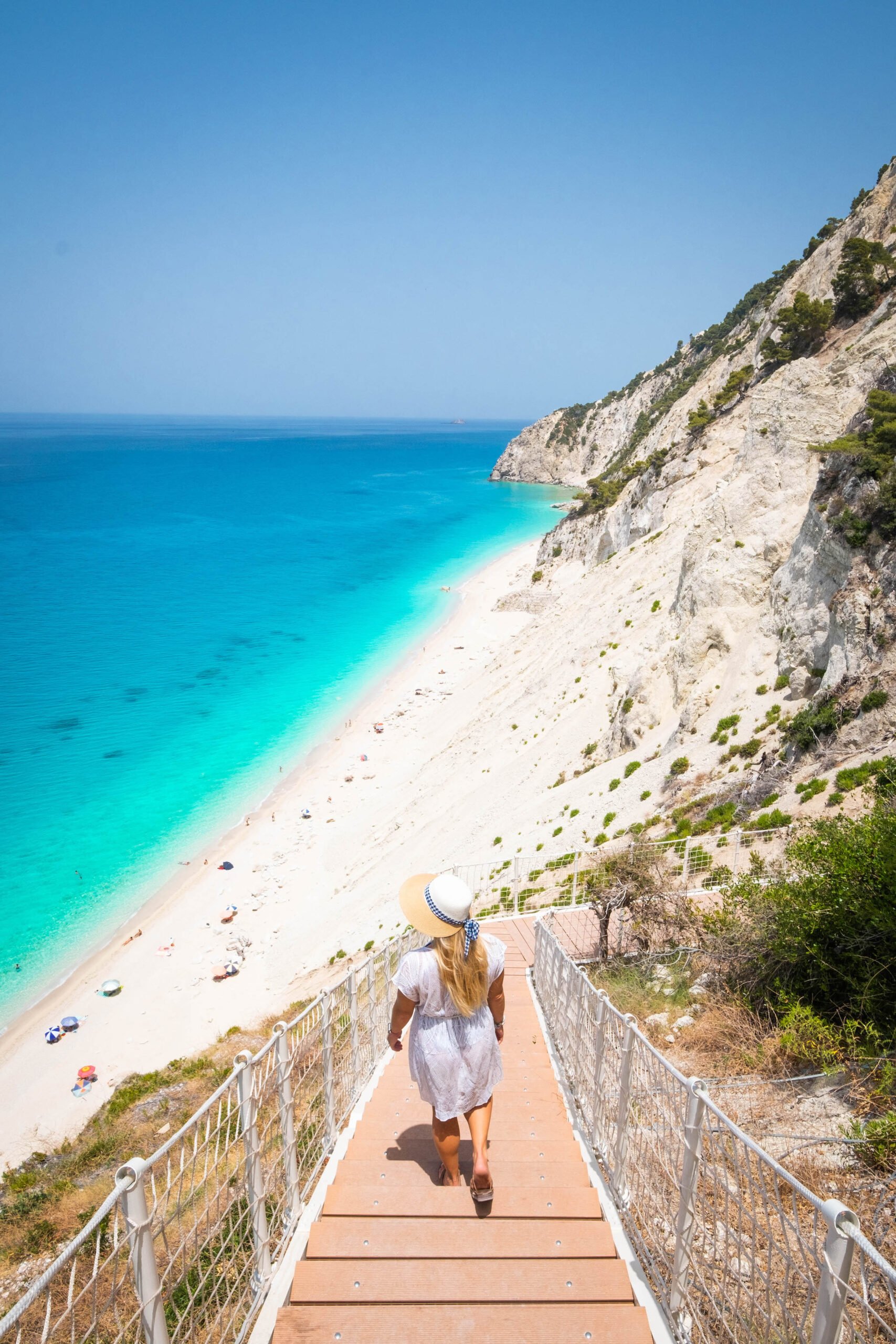 Natasha Walks Down To Egremni Beach, Lefkada