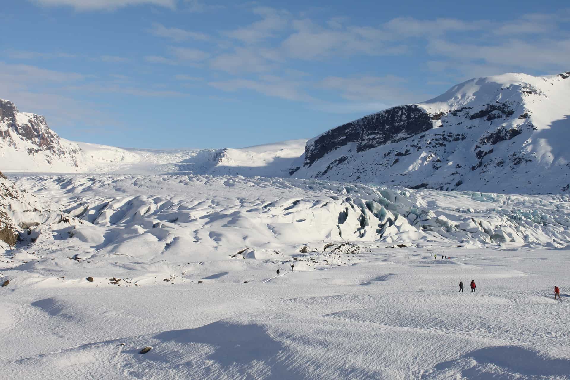 An Expansive Glacier In Iceland In Winter On Sunny Day