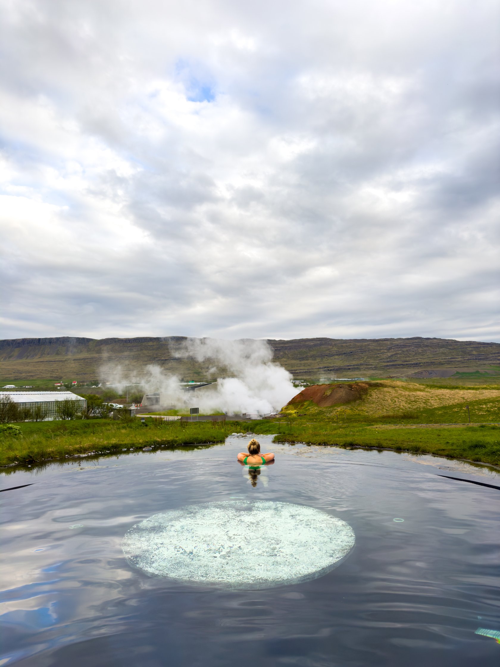 Natasha In The Scenic Main Pool Of Krauma Hot Springs