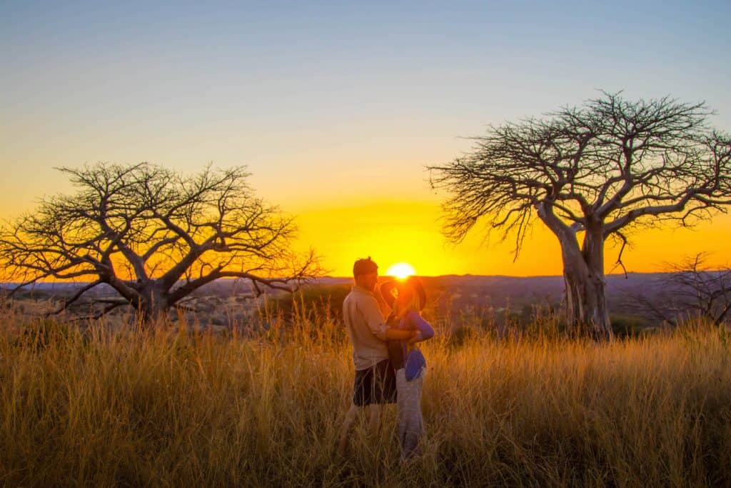 Cameron And Natasha At Sunset In Ruaha National Park Tanzania