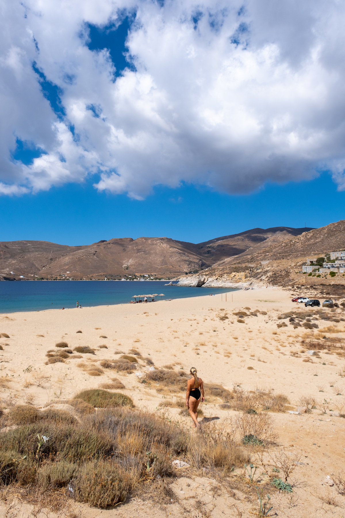 Natasha Walks Down To Paralia Vagia, Serifos