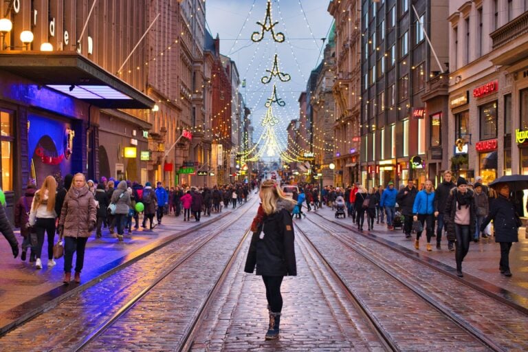 Tasha On Street of Helsinki