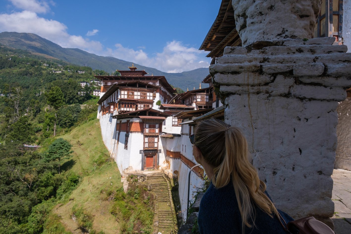 Natasha at Trongsa Dzong