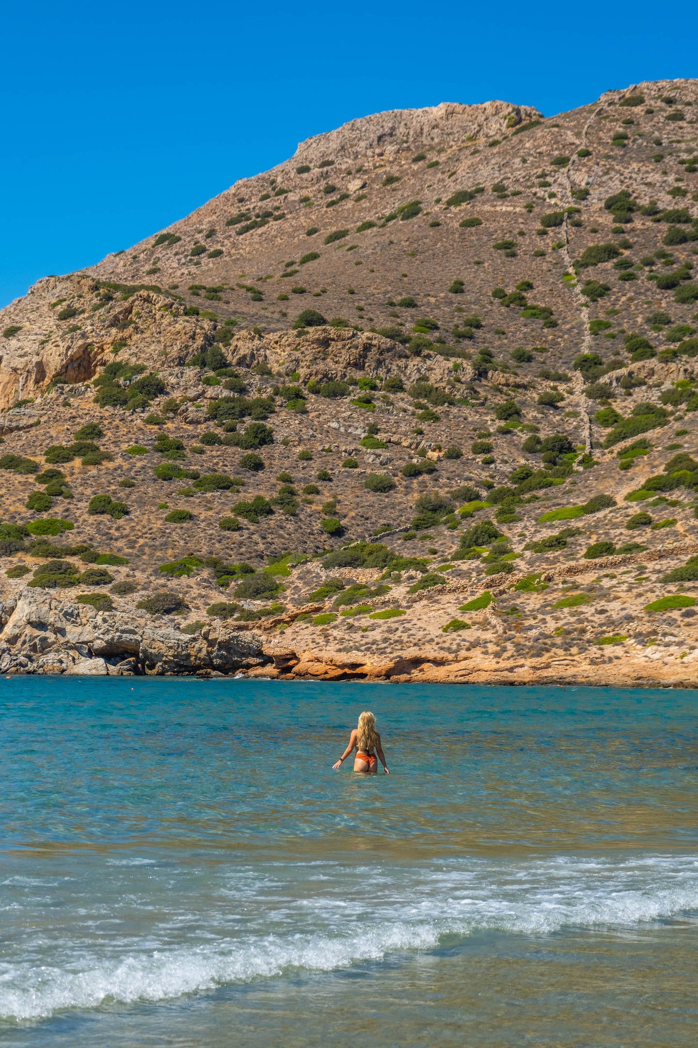 Natasha In The Water At Galissas Beach, Syros